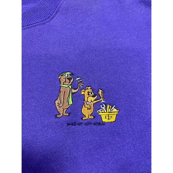 Vintage 1990’s Yogi Bear Embroidered Sweatshirt Size Large - Picture 3 of 6